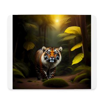 Tigre dans la jungle - Tapis de souris (format paysage) - blanc - Devant