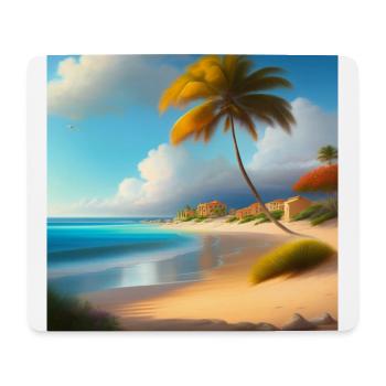 Am Strand - Mousepad (Querformat) - Weiß - Vorne