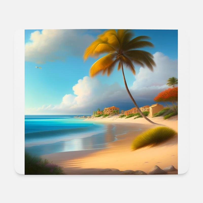On the beach - Mouse Pad (horizontal) - white