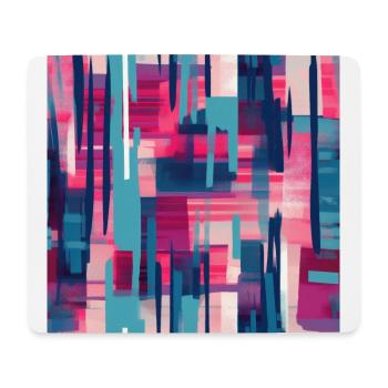 Danse géométrique moderne en rose, bleu et violet - Tapis de souris (format paysage) - blanc - Devant