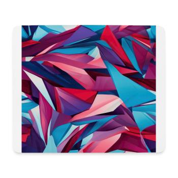 Modern Geometric Dance in Pink, Blue, and Violet - Mouse Pad (horizontal) - white - Front