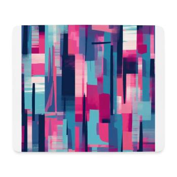 Danse géométrique moderne en rose, bleu et violet - Tapis de souris (format paysage) - blanc - Devant