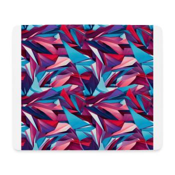 Danse géométrique moderne en rose, bleu et violet - Tapis de souris (format paysage) - blanc - Devant