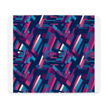 Danse géométrique moderne en rose, bleu et violet - Tapis de souris (format paysage) - blanc - Devant