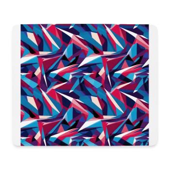 Danse géométrique moderne en rose, bleu et violet - Tapis de souris (format paysage) - blanc - Devant