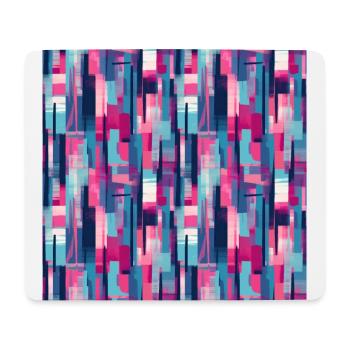 Danse géométrique moderne en rose, bleu et violet - Tapis de souris (format paysage) - blanc - Devant