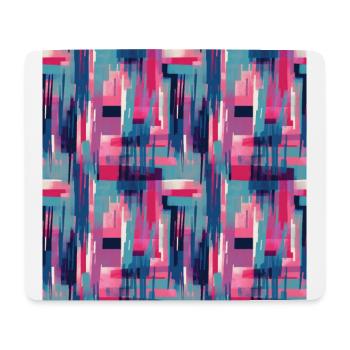 Danse géométrique moderne en rose, bleu et violet - Tapis de souris (format paysage) - blanc - Devant