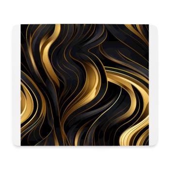 Golden Lattice: Luxurious Linearity in Gold - Mouse Pad (horizontal) - white - Front