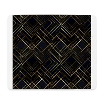 Goldenes Gitter: Luxuriöse Linearität in Gold - Mousepad (Querformat) - Weiß - Vorne