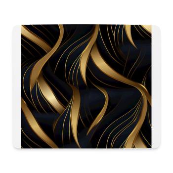 Golden Lattice: Luxurious Linearity in Gold - Mouse Pad (horizontal) - white - Front
