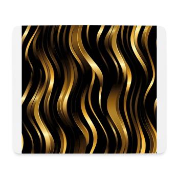 Golden Lattice: Luxurious Linearity in Gold - Mouse Pad (horizontal) - white - Front