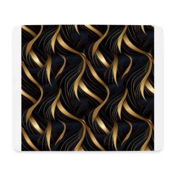Golden Lattice: Luxurious Linearity in Gold - Mouse Pad (horizontal) - white - Front
