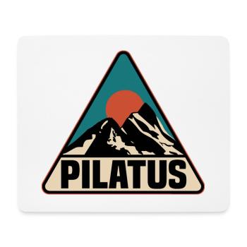 Pilatus Schweiz - Mousepad (Querformat) - Weiß - Vorne