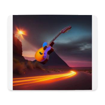 Guitare - Tapis de souris (format paysage) - blanc - Devant