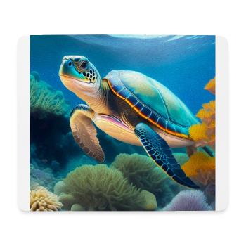 Turtle - Mouse Pad (horizontal) - white - Front