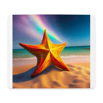 Seestern - Mousepad (Querformat) - Weiß - Vorne