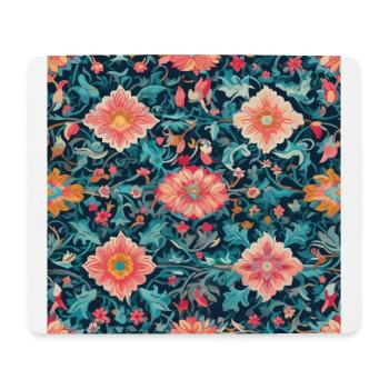 Mystischer Wandteppich: Vintage Indischer Teppich Träumerei - Mousepad (Querformat) - Weiß - Vorne