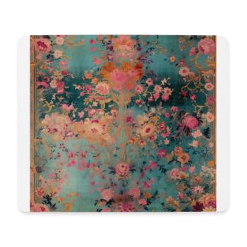 Mystical Tapestry: Vintage Indian Rug Reverie - Mouse Pad (horizontal) - white - Front