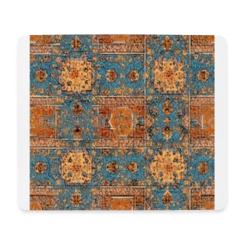 Mystical Tapestry: Vintage Indian Rug Reverie - Mouse Pad (horizontal) - white - Front
