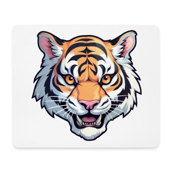 Tiger, Tigerkopf - Mousepad (Querformat) - Weiß - Vorne