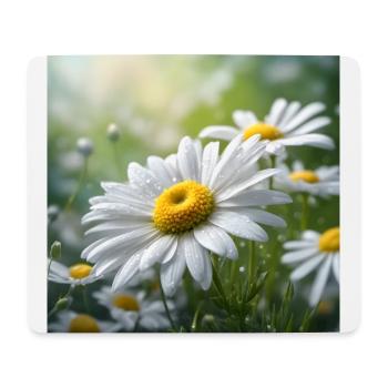 WUNDERVOLLES BLÜHENDES GÄNSEBLÜMCHEN - Mousepad (Querformat) - Weiß - Vorne