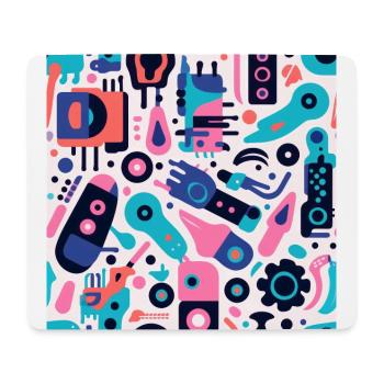 Playful Arena: Whimsical Monster Mates - Mouse Pad (horizontal) - white - Front