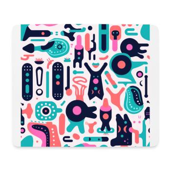 Playful Arena: Whimsical Monster Mates - Mouse Pad (horizontal) - white - Front