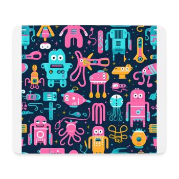Playful Arena: Whimsical Monster Mates - Mouse Pad (horizontal) - white - Front