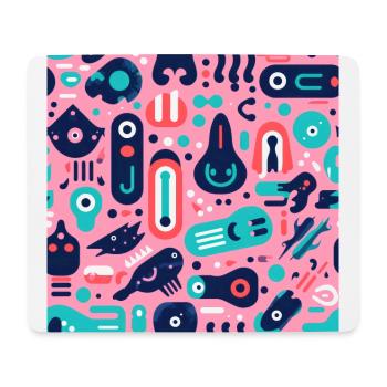 Playful Arena: Whimsical Monster Mates - Mouse Pad (horizontal) - white - Front