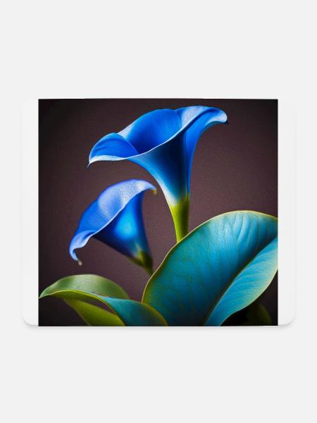 Blue Calla - Mouse Pad (horizontal) - white