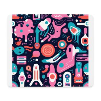 Playful Arena: Whimsical Monster Mates - Mouse Pad (horizontal) - white - Front