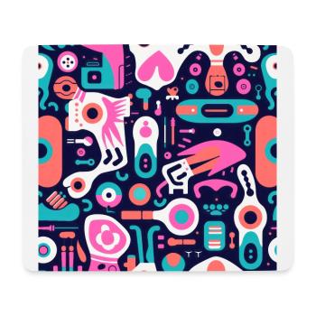 Playful Arena: Whimsical Monster Mates - Mouse Pad (horizontal) - white - Front