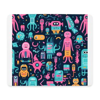 Playful Arena: Whimsical Monster Mates - Mouse Pad (horizontal) - white - Front