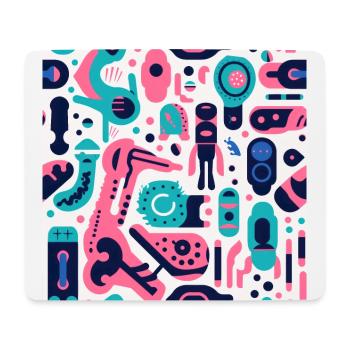 Playful Arena: Whimsical Monster Mates - Mouse Pad (horizontal) - white - Front