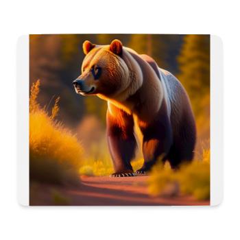 Grizzly Bear - Mouse Pad (horizontal) - white - Front
