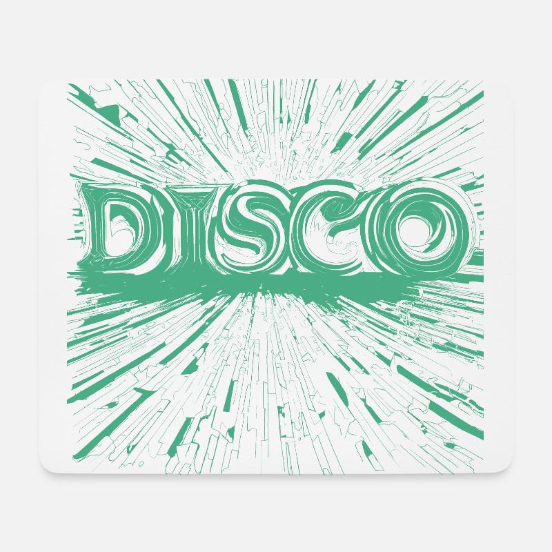 DISCO logo Wort, mintgrün - Mousepad (Querformat) - Weiß