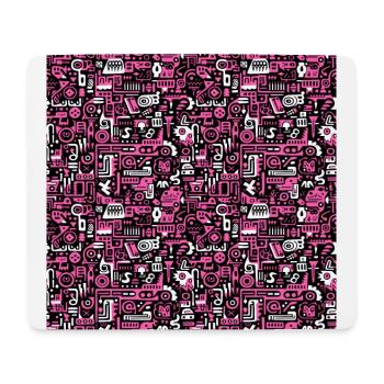 Ätherische Geometrie: Pastellfarbene Traumlandschaft - Mousepad (Querformat) - Weiß - Vorne