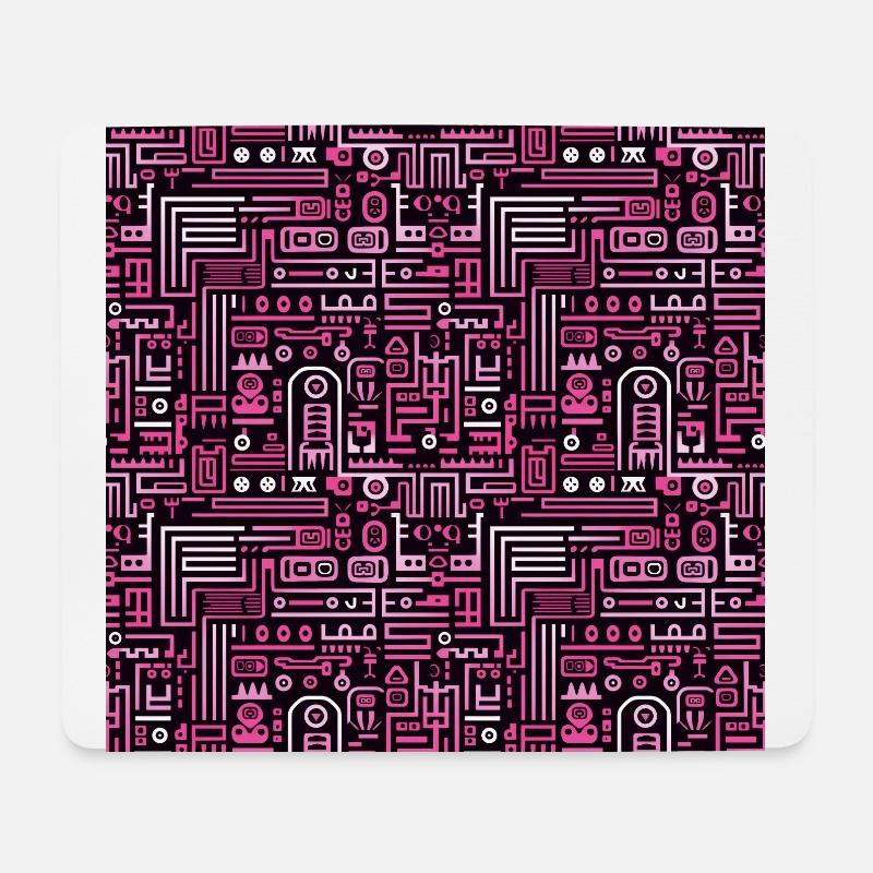 Ätherische Geometrie: Pastellfarbene Traumlandschaft - Mousepad (Querformat) - Weiß