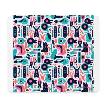Playful Arena: Whimsical Monster Mates - Mouse Pad (horizontal) - white - Front