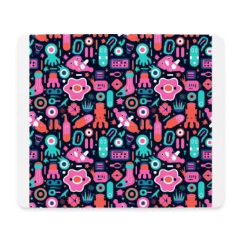 Playful Arena: Whimsical Monster Mates - Mouse Pad (horizontal) - white - Front