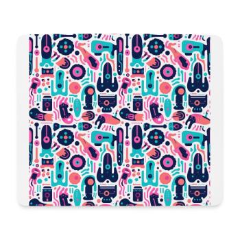 Playful Arena: Whimsical Monster Mates - Mouse Pad (horizontal) - white - Front