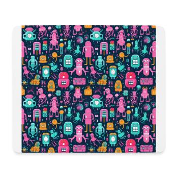 Playful Arena: Whimsical Monster Mates - Mouse Pad (horizontal) - white - Front