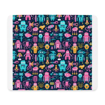 Playful Arena: Whimsical Monster Mates - Mouse Pad (horizontal) - white - Front