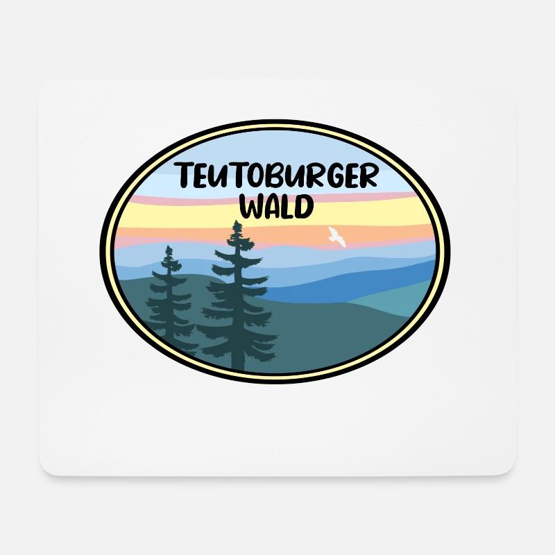 Teutoburger Wald - Mousepad (Querformat) - Weiß