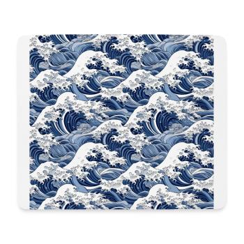 Ephemeral Crests: Hokusai Waves Reimagined - Mouse Pad (horizontal) - white - Front