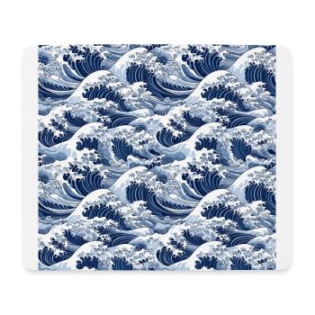 Ephemeral Crests: Hokusai Waves Reimagined - Mouse Pad (horizontal) - white - Front