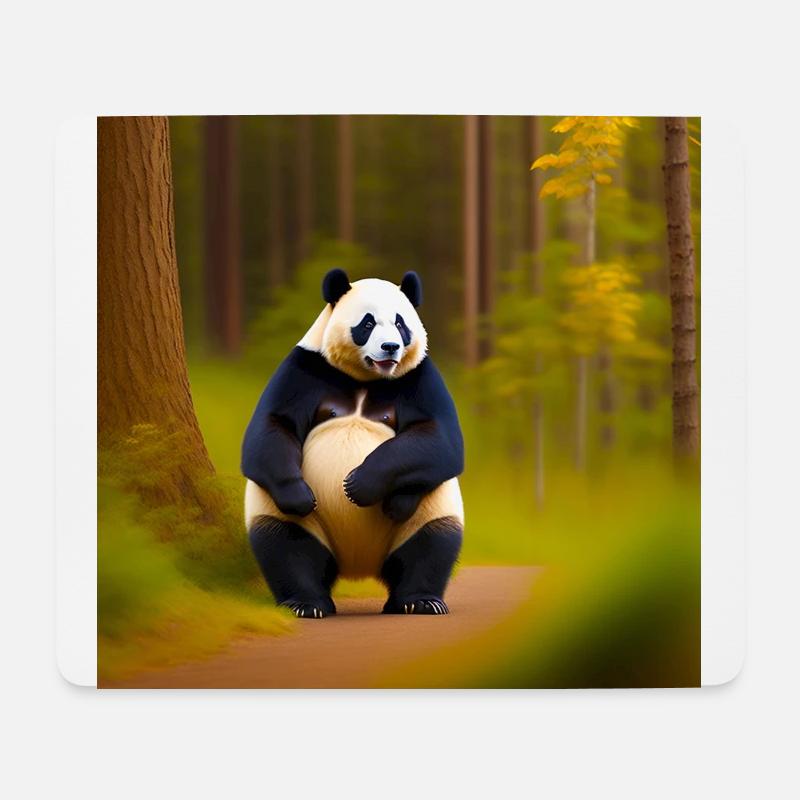 Panda Bear - Mouse Pad (horizontal) - white