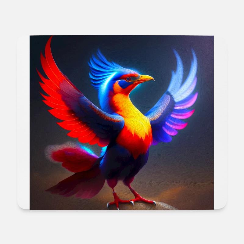 Phönix - Mousepad (Querformat) - Weiß