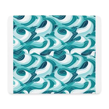 Ephemeral Crests: Hokusai Waves Reimagined - Mouse Pad (horizontal) - white - Front