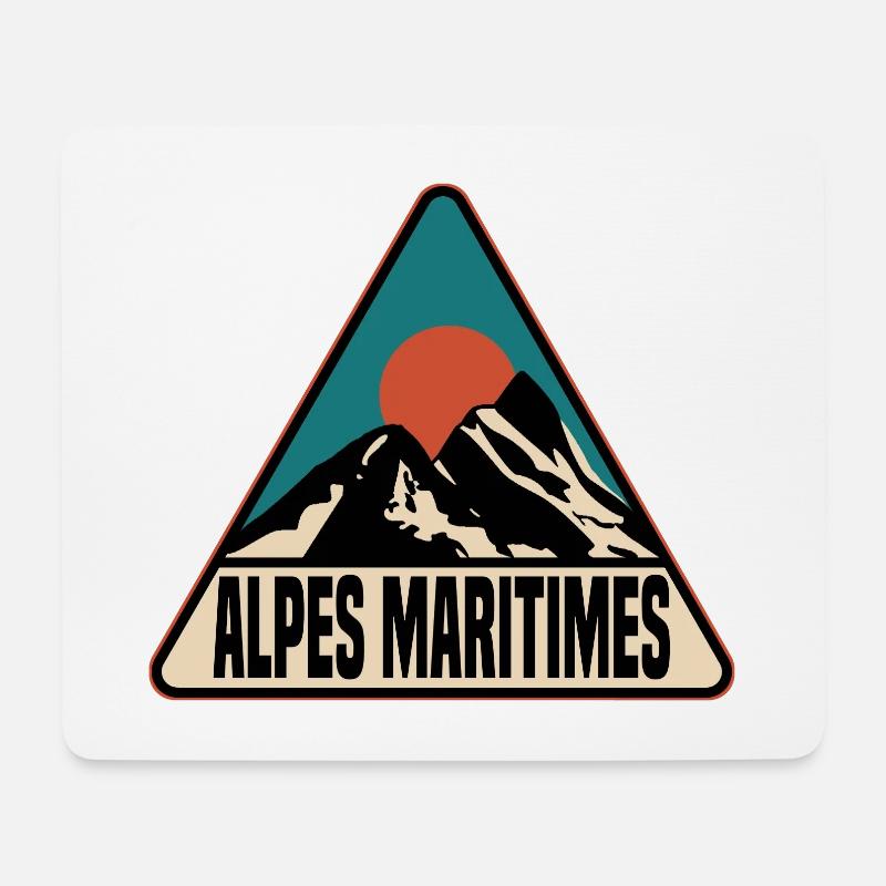Alpes Maritimes - Mousepad (Querformat) - Weiß